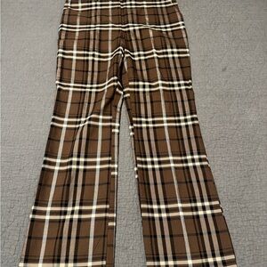 Brown Plaid Pants